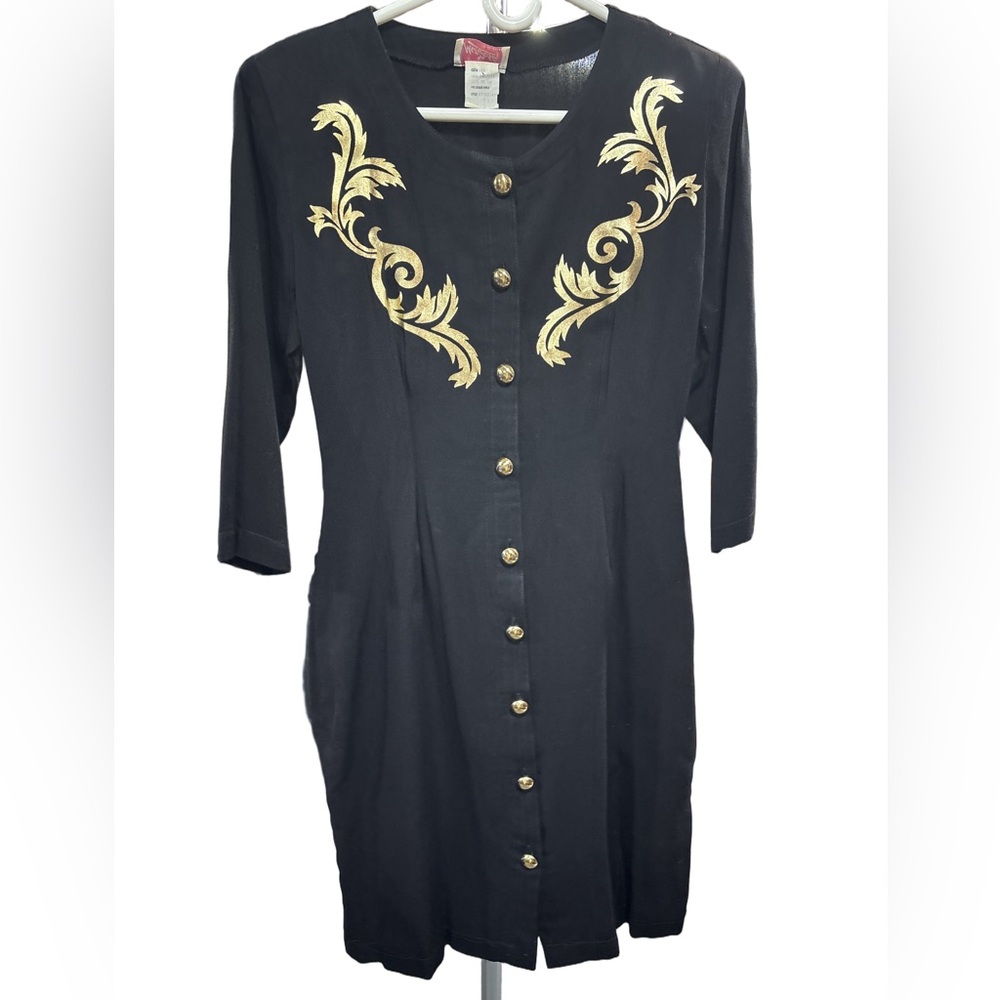 Mariposa Vintage Button Up Dress - Picture 2 of 4